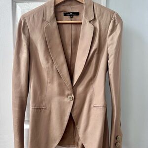 Elisabetta Franchi Slim Tan Women's Blazer Size 2